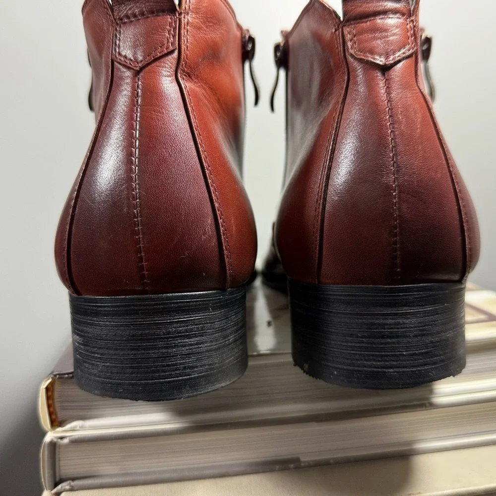 WOUFO Chukka Men's Brown Leather Size 12 Business Formal Ankle Boots